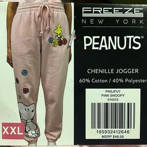 Freeze Pink Sweatpants Snoopy Print/Embroidery